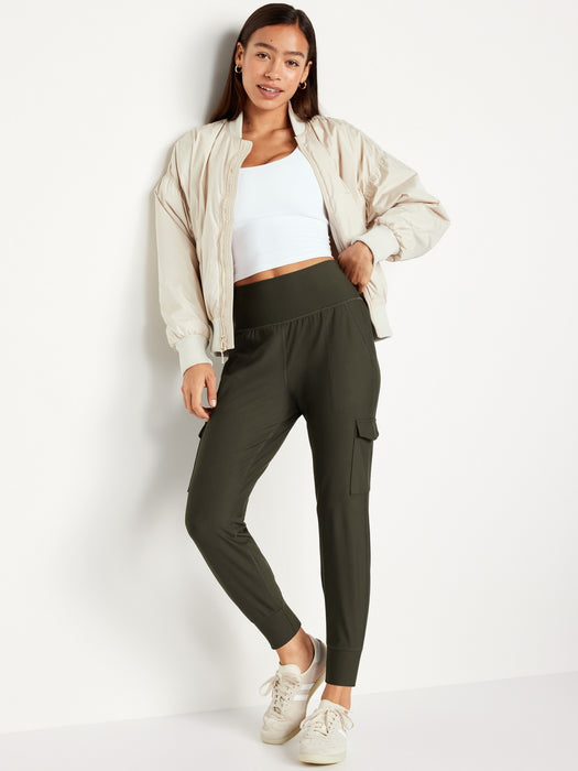 High-Waisted PowerSoft Cargo Joggers