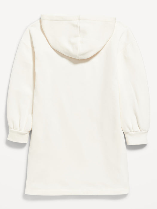 Long-Sleeve Fleece Hoodie Dress for Girls