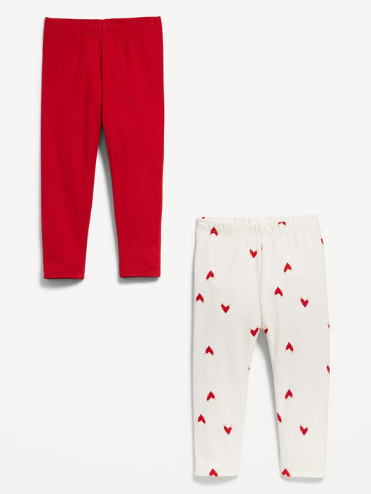 2-Pack  Jersey-Knit Full-Length Leggings for Toddler Girls