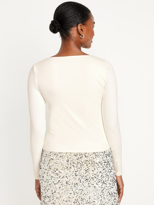 Double Layer Sculpting Crop T-Shirt