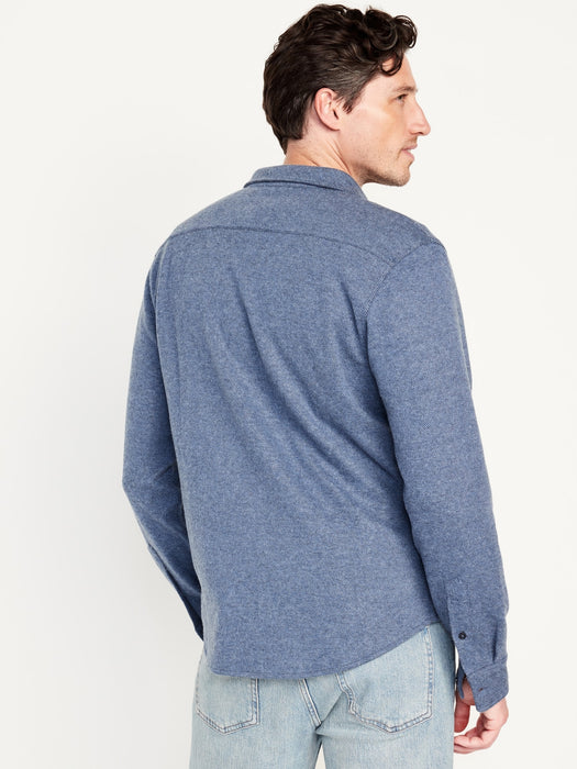 Cozy-Knit Pocket Shirt