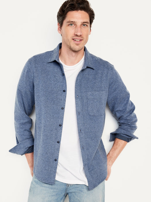 Cozy-Knit Pocket Shirt
