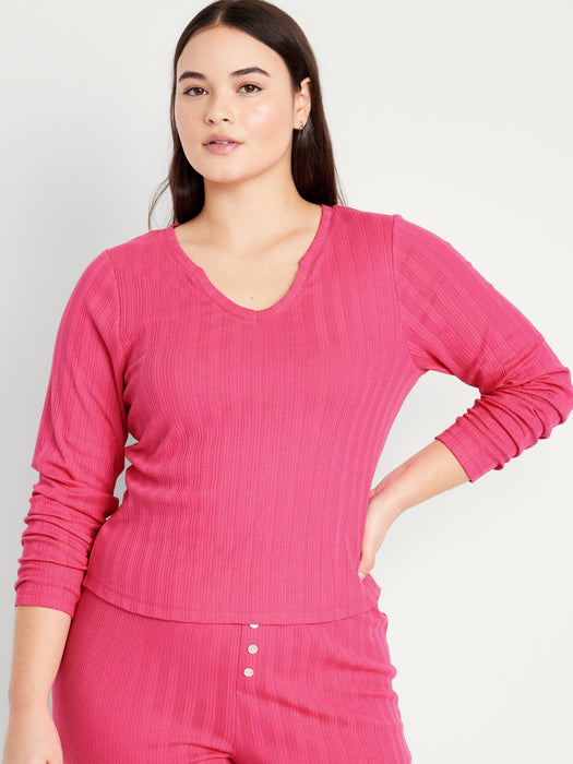 Pointelle Knit Pajama Top