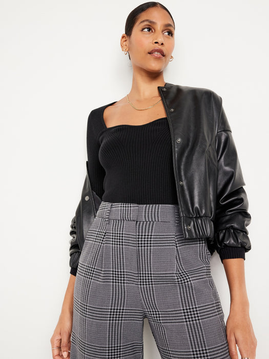 Fitted Rib-Knit Sweater