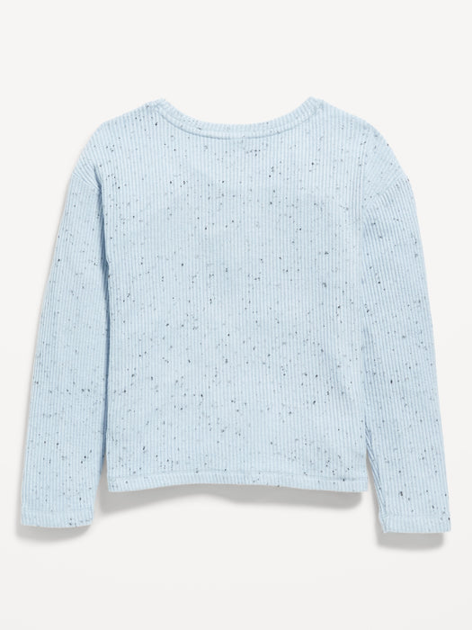 Long-Sleeve Twist-Front Top for Girls