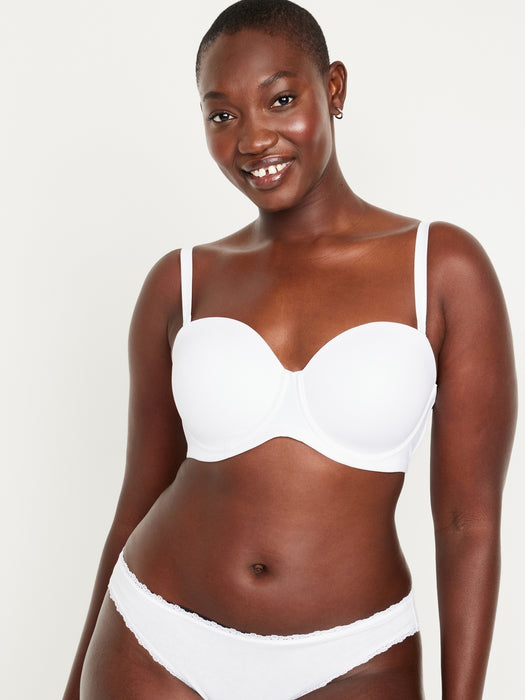 Low-Coverage Convertible Strapless Underwire Bra