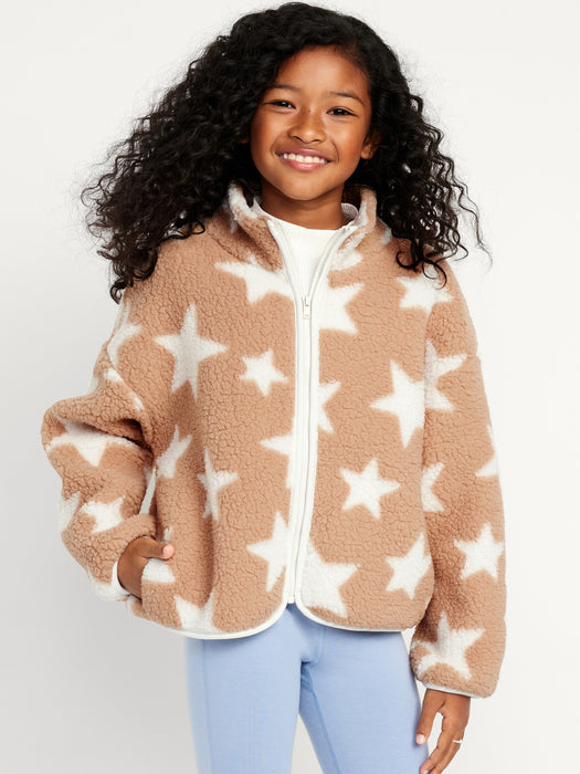 Cozy Sherpa Zip Jacket for Girls