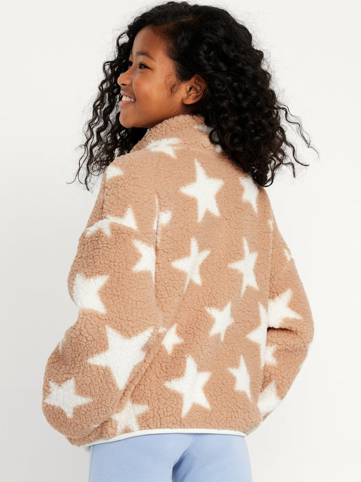 Cozy Sherpa Zip Jacket for Girls