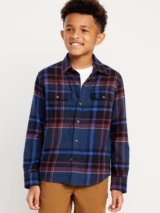 Soft-Brushed Flannel Pocket Shirt for Boys