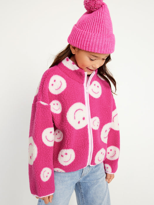 Cozy Sherpa Zip Jacket for Girls