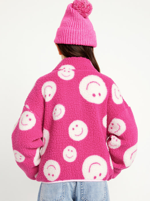 Cozy Sherpa Zip Jacket for Girls