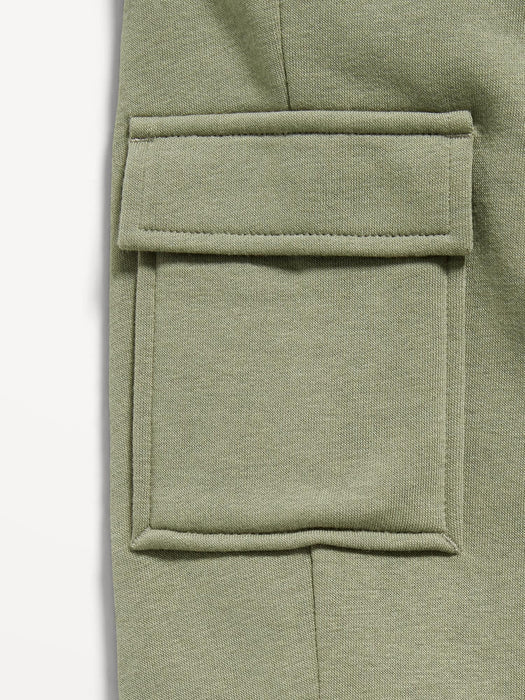 High-Waisted Fleece Cargo Jogger Pants for Girls