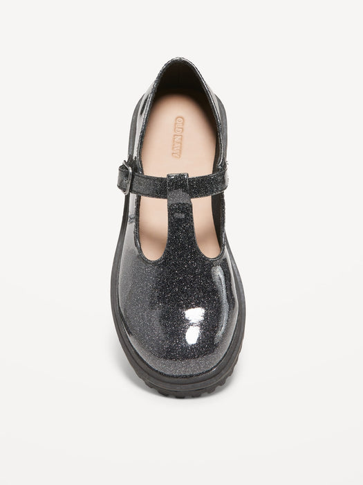 Glittery Faux-Leather Mary-Jane Shoes for Girls