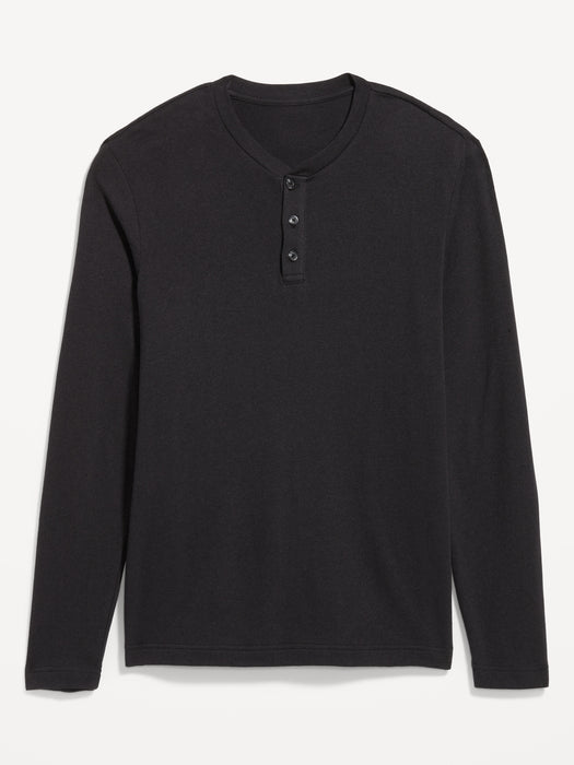Long-Sleeve Henley T-Shirt
