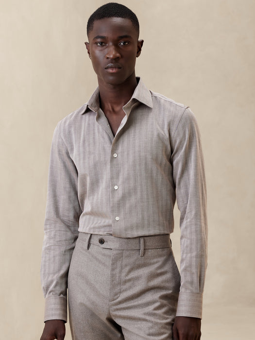 True Slim Cotton-Cashmere Dress Shirt