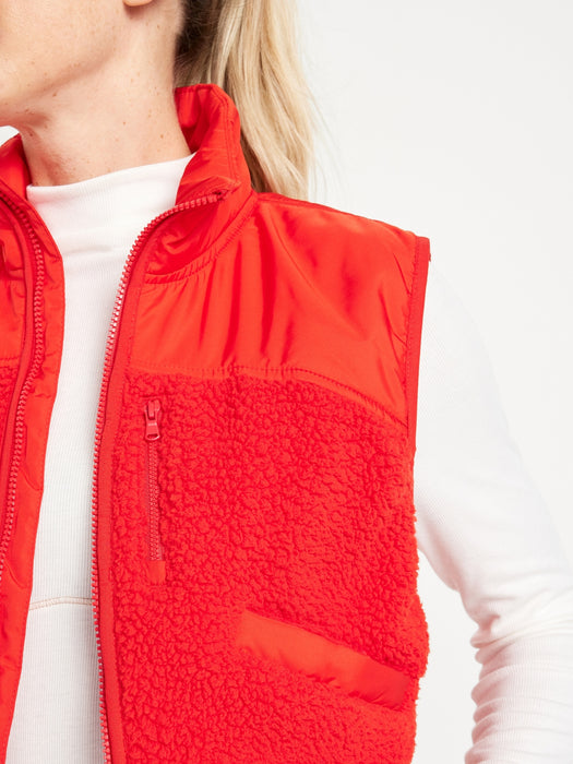 Crop Hybrid Zip Vest