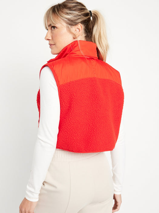 Crop Hybrid Zip Vest