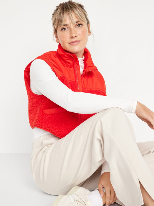 Crop Hybrid Zip Vest