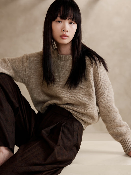 Mona Oversized Wool-Cotton Sweater
