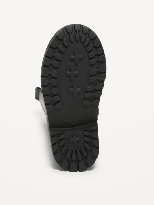 Faux-Leather Side-Zip Boots for Toddler Girls