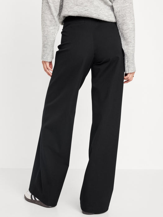 High-Waisted Pull-On Pixie Super Wide-Leg Pants