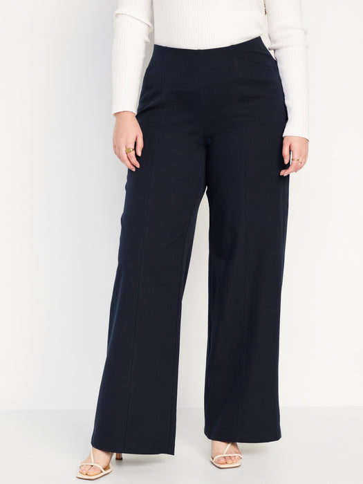 High-Waisted Pull-On Pixie Super Wide-Leg Pants