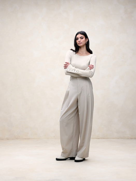 Jennie Boat-Neck Sweater Top