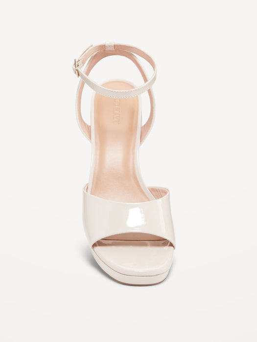 Faux-Leather Platform Heels