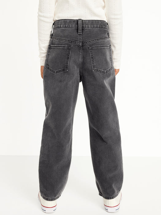 High-Waisted Slouchy Straight Jeans for Girls