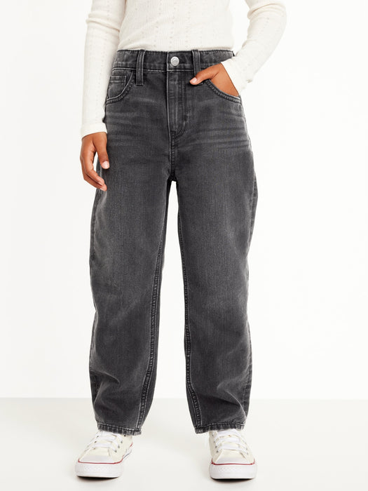 High-Waisted Slouchy Straight Jeans for Girls