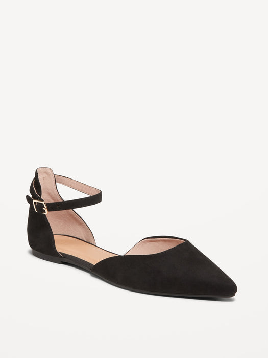Ankle Strap D'Orsay Flats