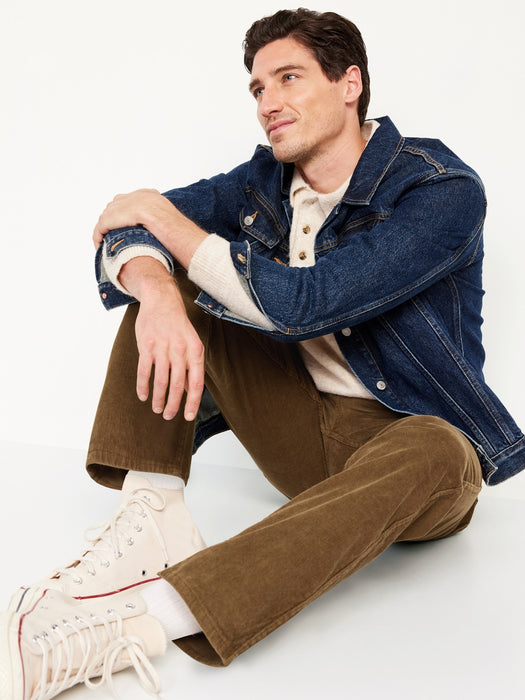Straight Five-Pocket Corduroy Pants for Men