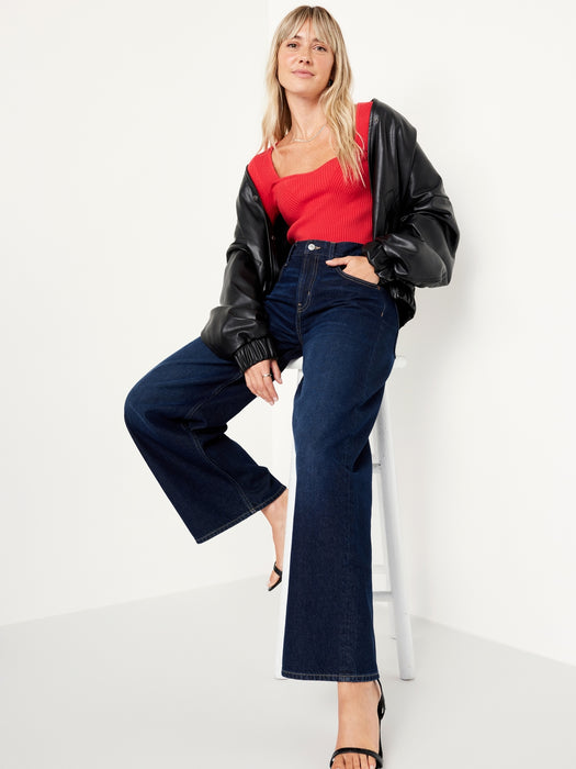 Fitted Rib-Knit Sweater