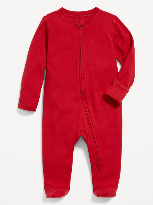 Unisex Sleep & Play 2-Way-Zip Footed One-Piece for Baby