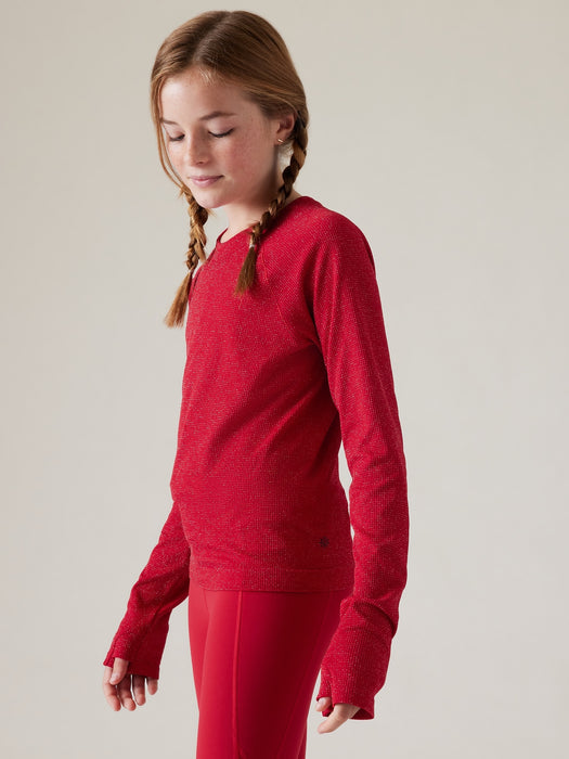 Athleta Girl Power Up Shimmer Top