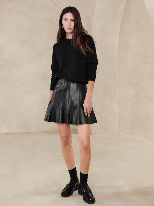 Cotton-Silk Crew-Neck Sweater