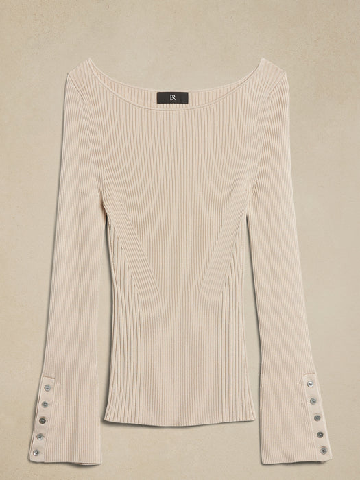 Jennie Boat-Neck Sweater Top