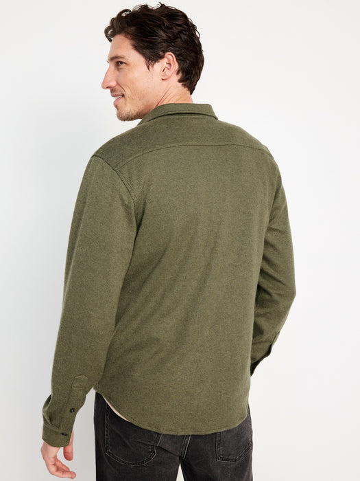 Cozy-Knit Pocket Shirt