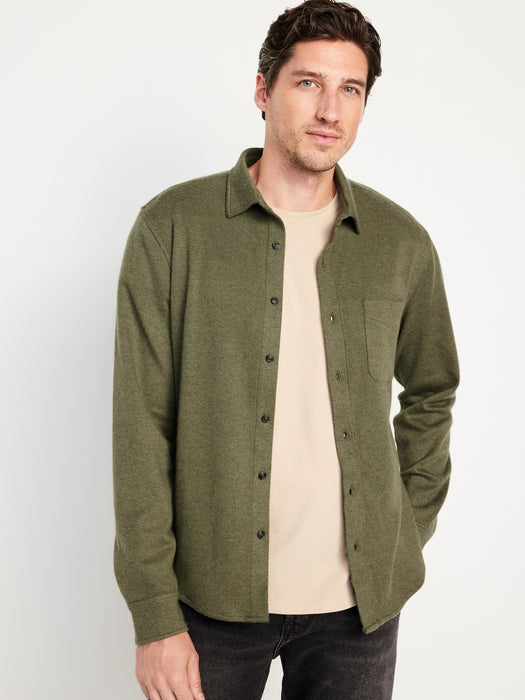 Cozy-Knit Pocket Shirt