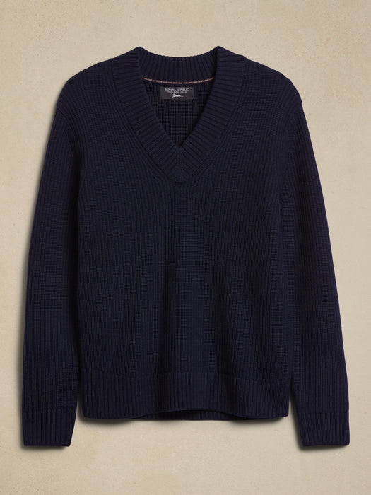 Franco Italian Merino Ribbed Sweater