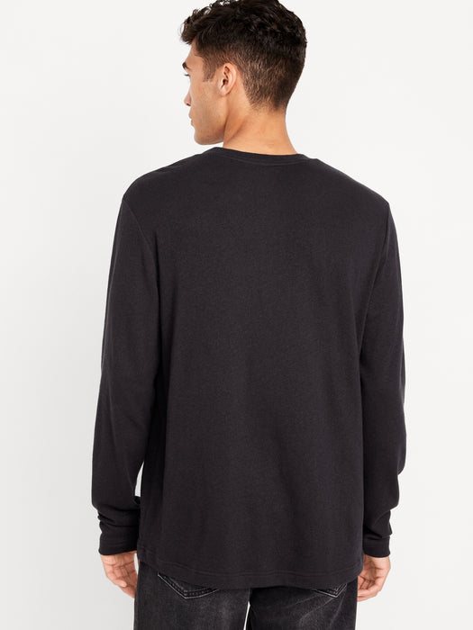 Long-Sleeve Henley T-Shirt