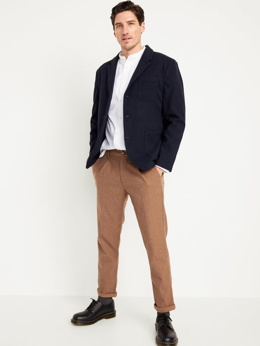 Banded-Collar Non-Stretch Shirt