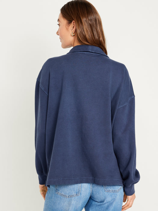 Oversized Half Zip Tunic