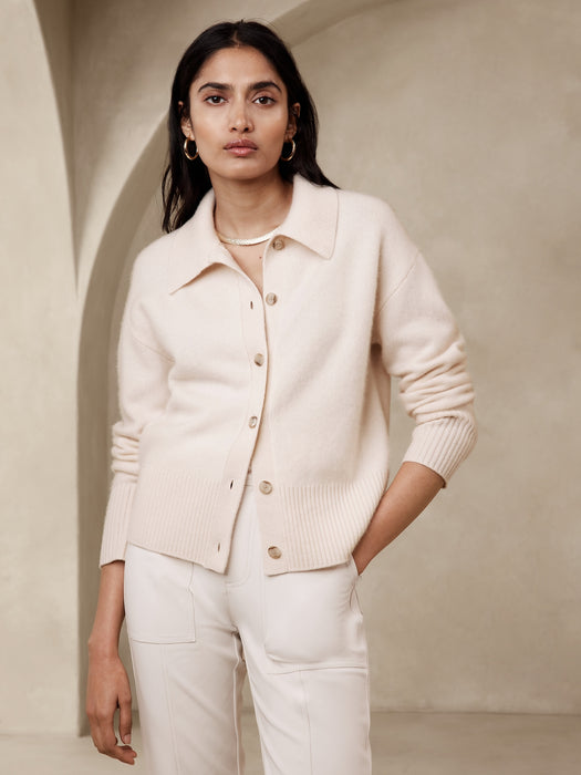 Astrid Boiled Cashmere Polo Cardigan