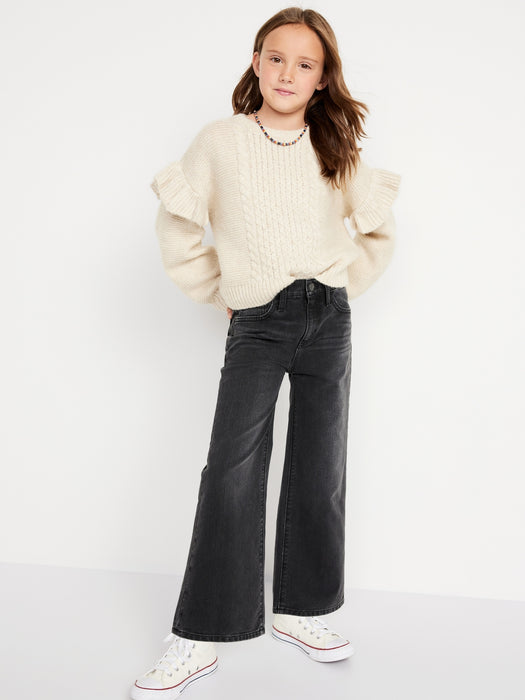 High-Waisted Baggy Wide-Leg Jeans for Girls