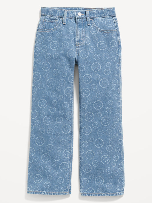 High-Waisted Baggy Wide-Leg Jeans for Girls