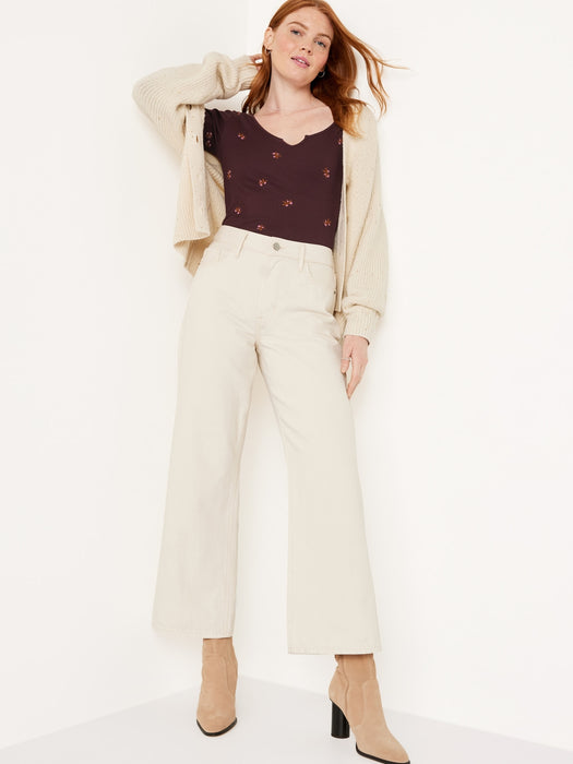 Long-Sleeve Rib-Knit T-Shirt