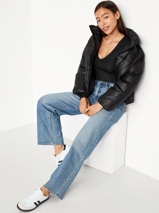 Double Layer Sculpting Crop T-Shirt