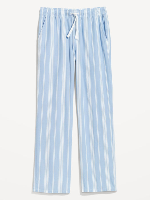 Printed Poplin Pajama Pants