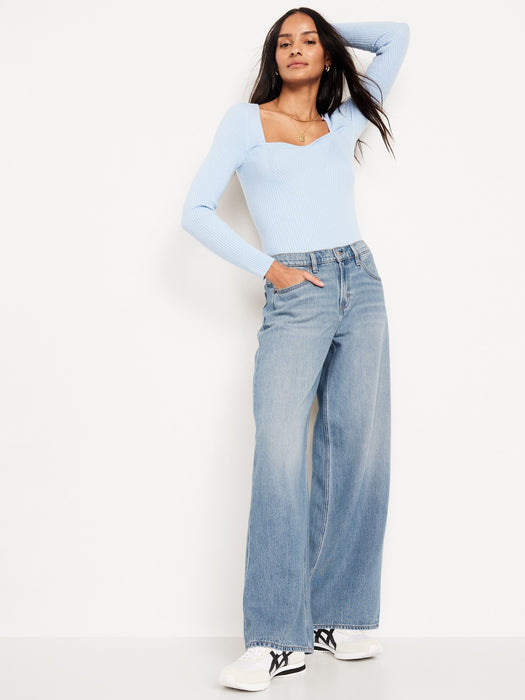 Mid-Rise Baggy Wide-Leg Jeans